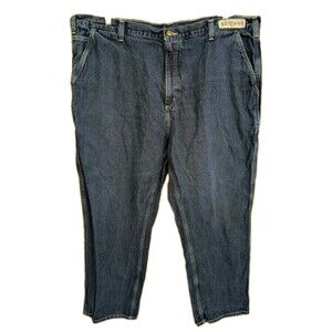 Carhartt Carpenter Jeans Mens 44x29 Dungaree Fit Denim Workwear Medium Wash